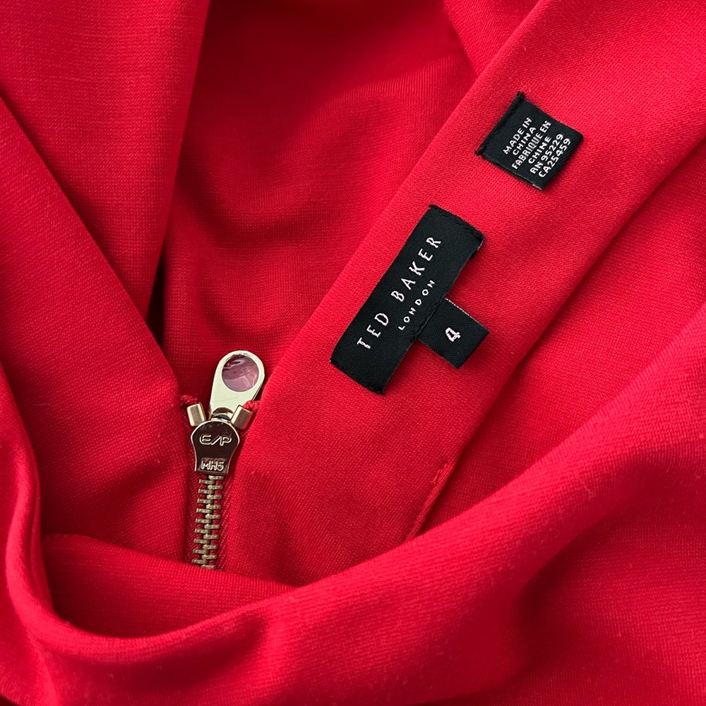 Ted Baker Red Sheath Tank Mini Dress - Picture 4 of 5